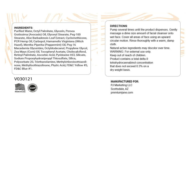 Premium Jane CBD Facial Cleanser