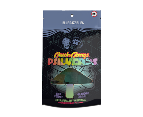 CHEECH & CHONG’S PSILYCAPS MAGIC MUSHROOM GUMMIES (Blue Razz Bliss)