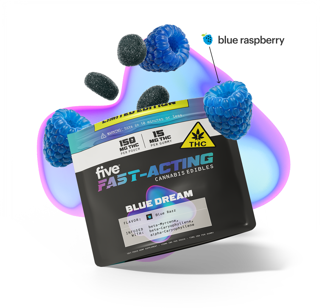 Five CBD fast-acting 15mg thc gummies 10ct sample