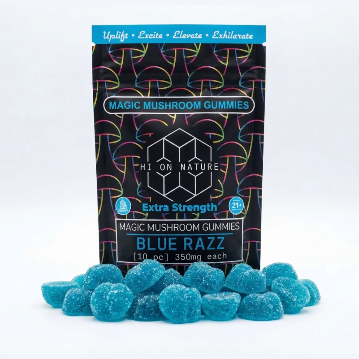 Hi on Nature Magic Mushroom * EXTRA STRENGTH Gummies * 10 Flavors Best Sales Price - Gummies