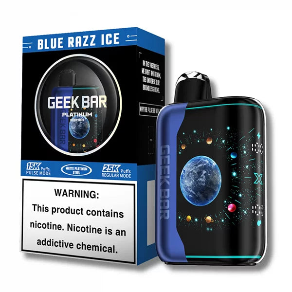 Blue Razz Ice Geek Bar Pulse X Platinum Edition – TenVape