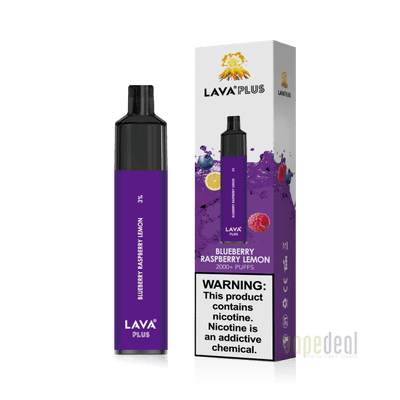 Lava Plus 2000 Puffs Disposable - Blueberry Raspberry Lemon Best Sales Price - Disposables