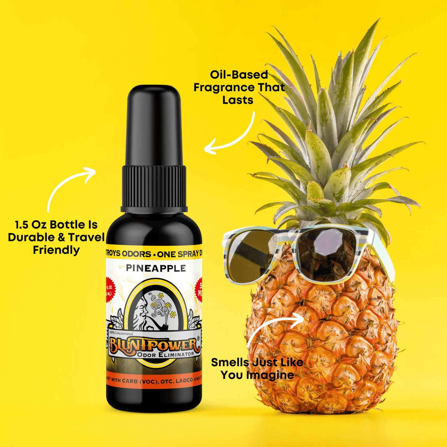 Pineapple Long Lasting Air Freshener Spray Best Sales Price - Smoke Odor Eliminators