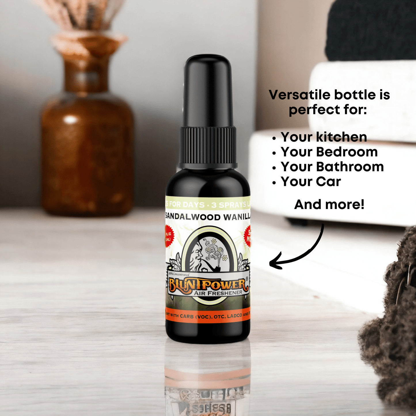 Sandalwood & Vanilla Air Freshener Spray Best Sales Price - Smoke Odor Eliminators