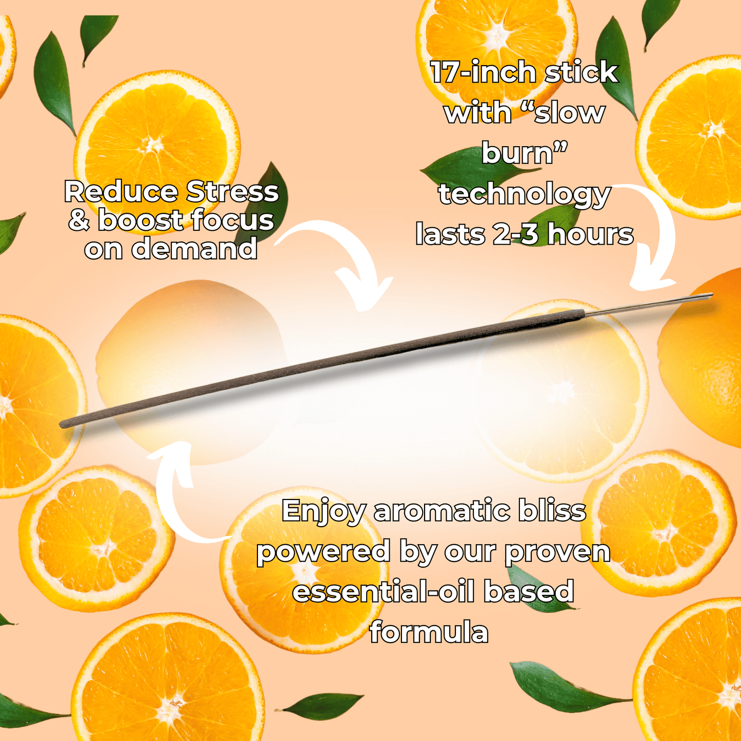Citrus Orange Long Incense Sticks Best Sales Price - Smoke Odor Eliminators