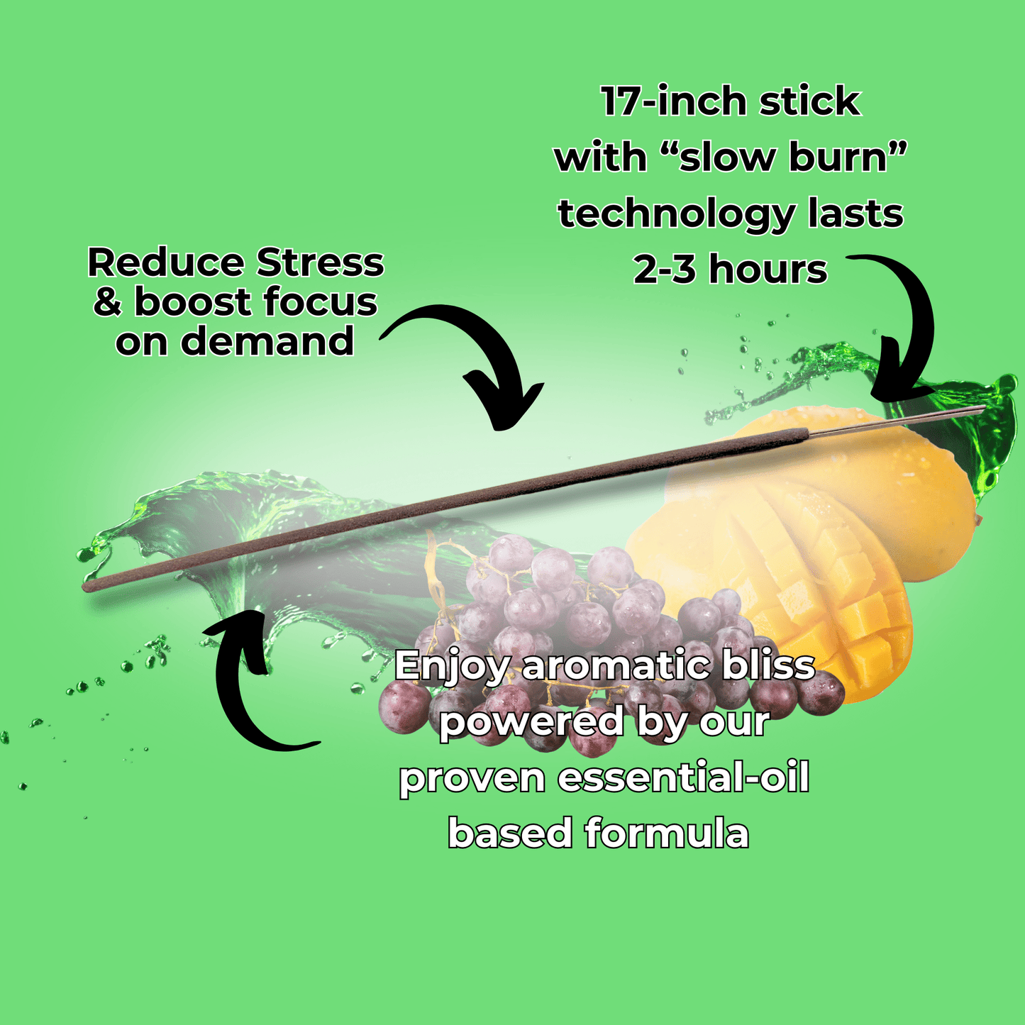 Mango Grape Green Long Incense Sticks