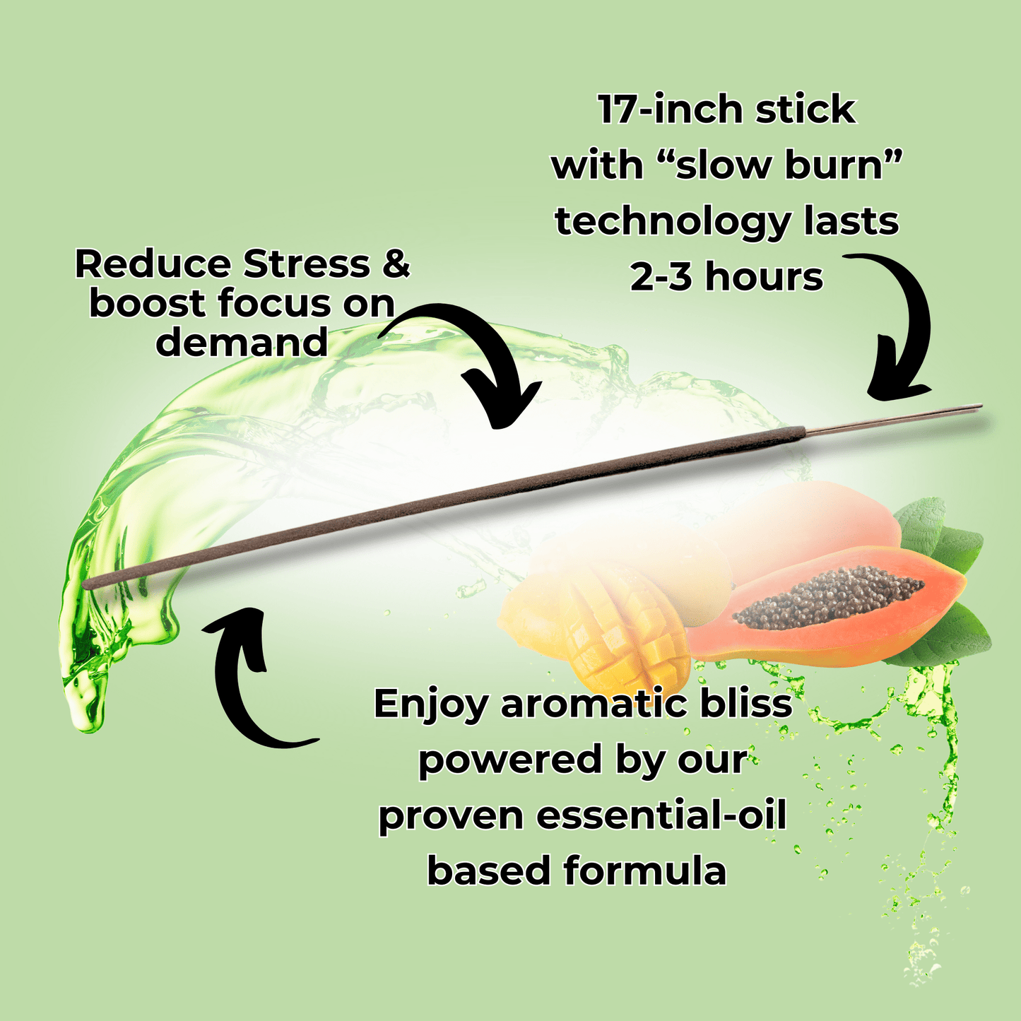 Mango Papaya Green Long Incense Sticks