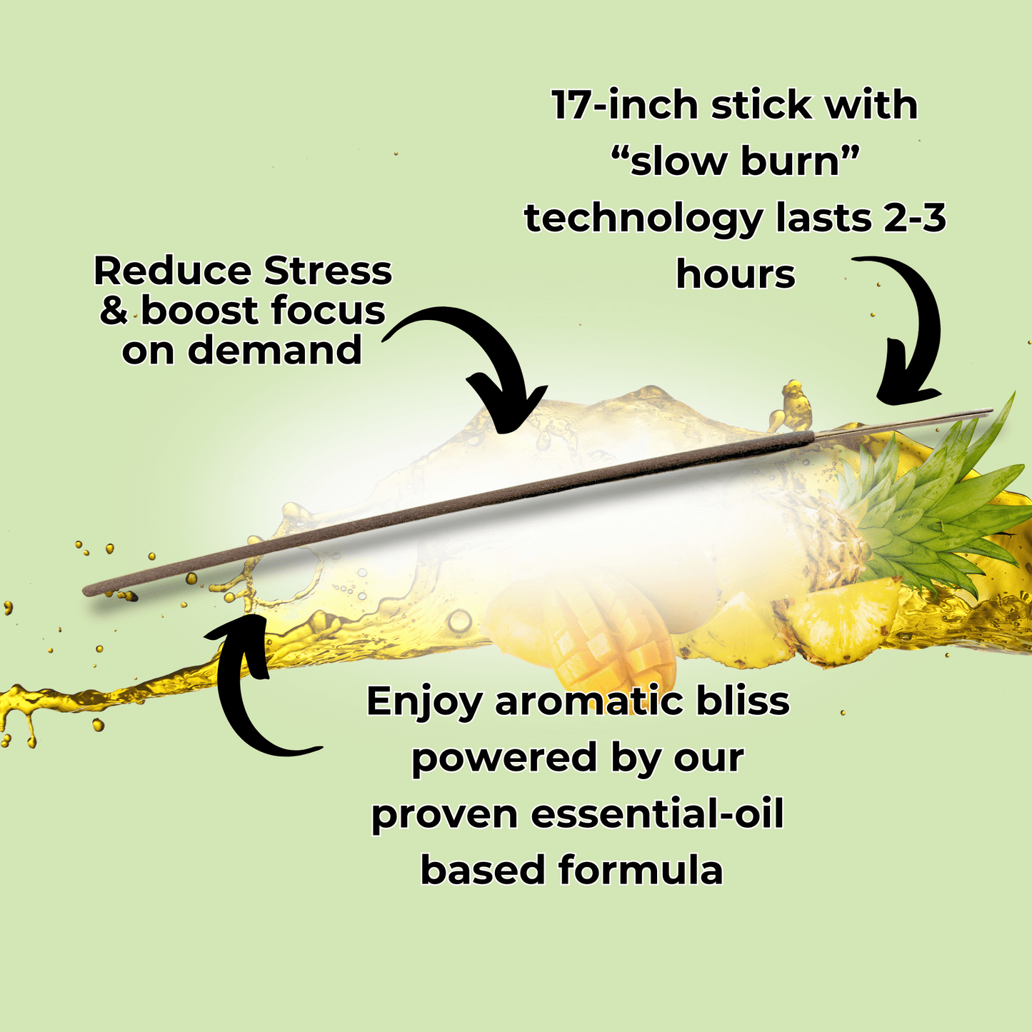 Mango Pineapple Green Long Incense Sticks