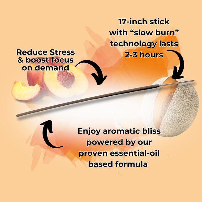Melon Peach Long Incense Sticks Best Sales Price - Smoke Odor Eliminators
