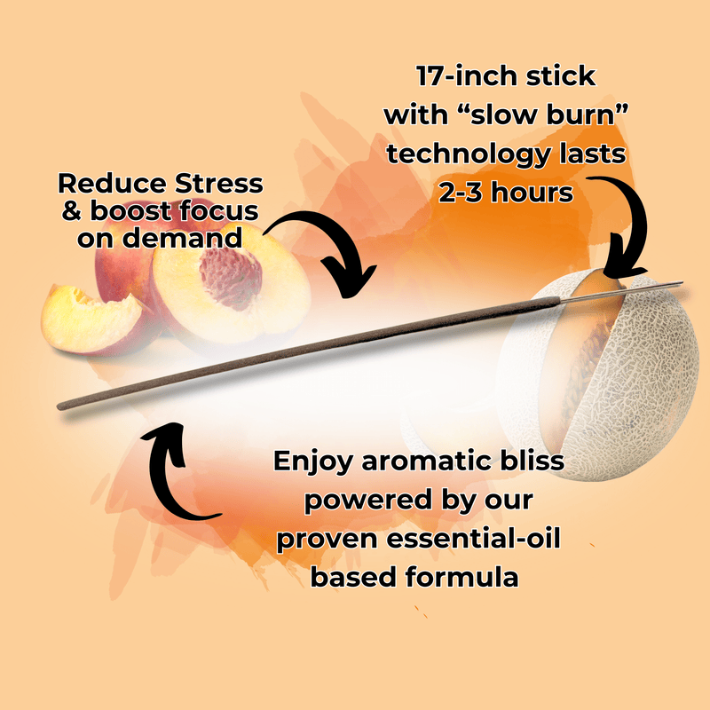 Melon Peach Long Incense Sticks Best Sales Price - Smoke Odor Eliminators