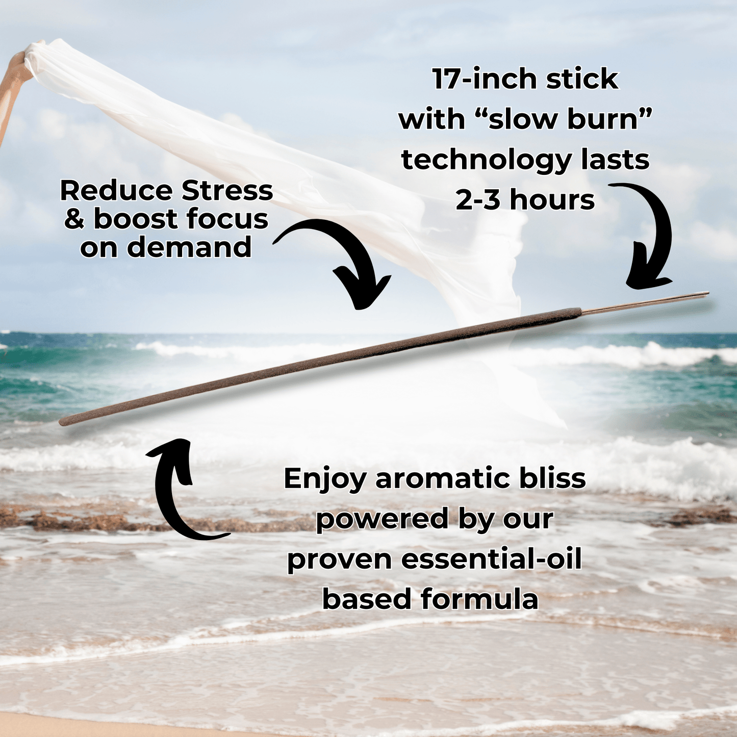 Ocean Breeze Long Incense Sticks Best Sales Price - Smoke Odor Eliminators