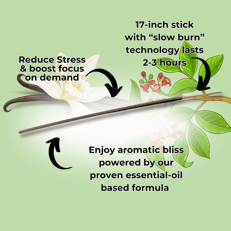 Sandalwood & Vanilla Long Incense Sticks Best Sales Price - Smoke Odor Eliminators