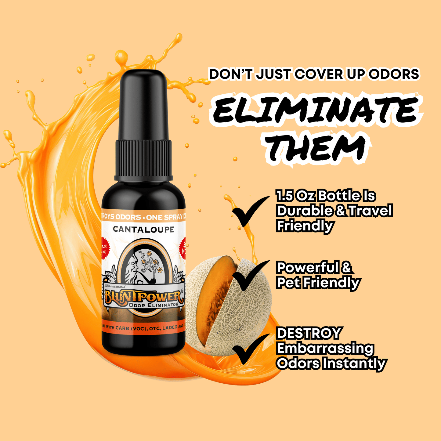 Cantaloupe Odor Eliminator Spray