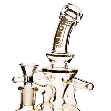 Daze Glass - 9" Fumed Glass Water Pipe Recycler w/ Perc