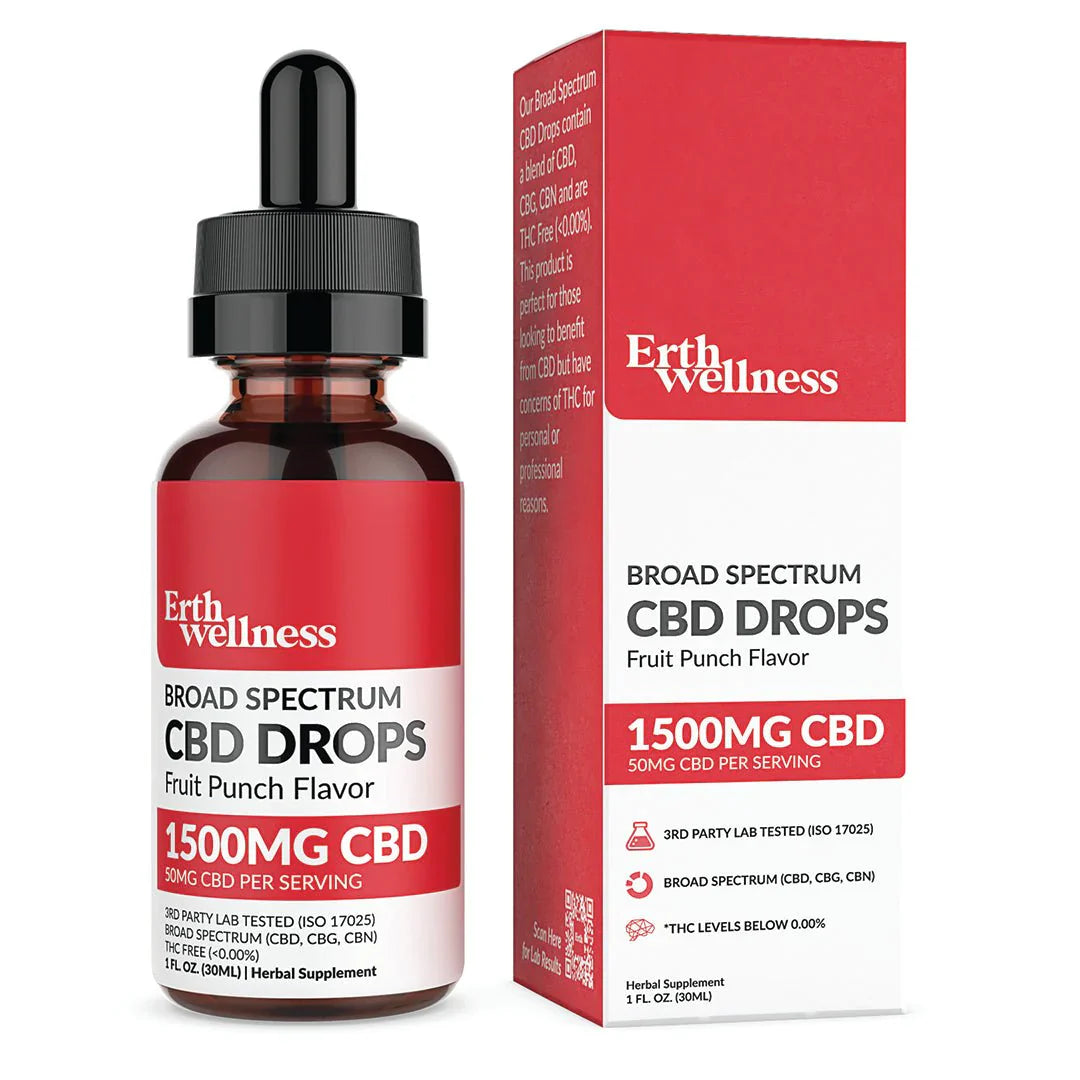 Erth Wellness | Broad Spectrum CBD Drops 1500mg - 3000mg Best Sales Price - Tincture Oil