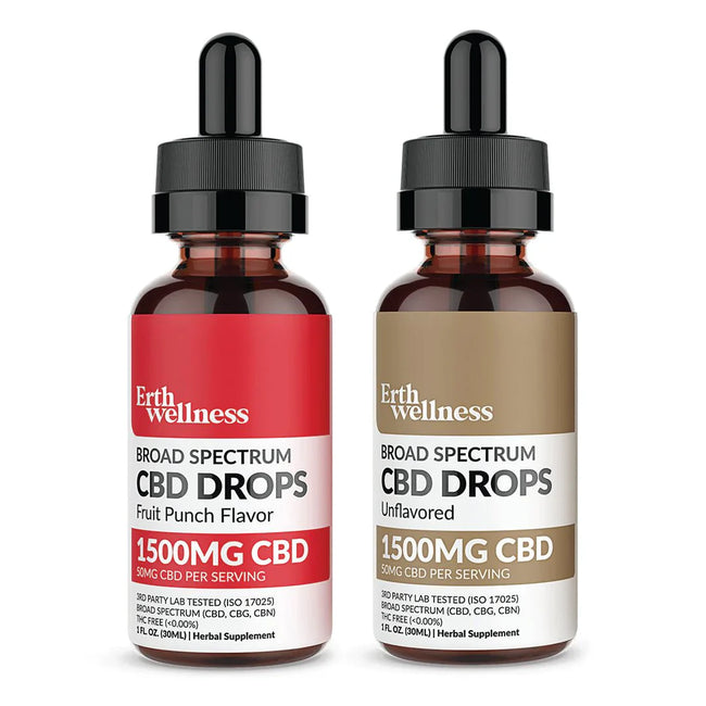 Erth Wellness | Broad Spectrum CBD Drops 1500mg - 3000mg Best Sales Price - Oil Tinctures