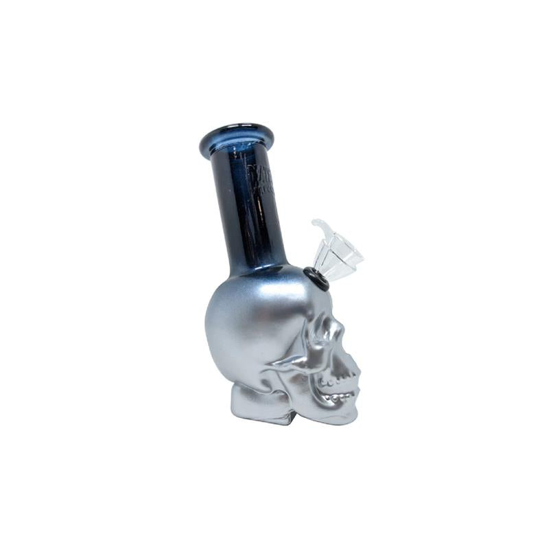 Death Row Records Skull Head Bubbler 6″ Water Pipe