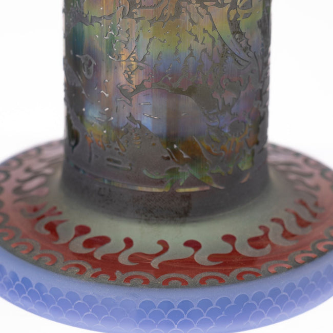 Daze Glass - Sidecar Asian Art Glass Water Pipe 7"
