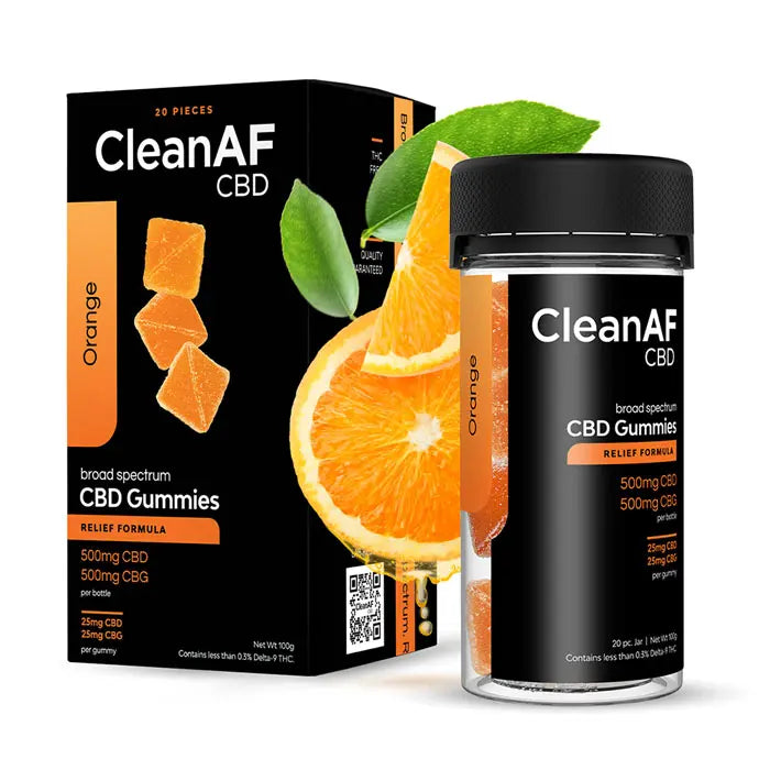 Orange CBD + CBG Gummies for Relief