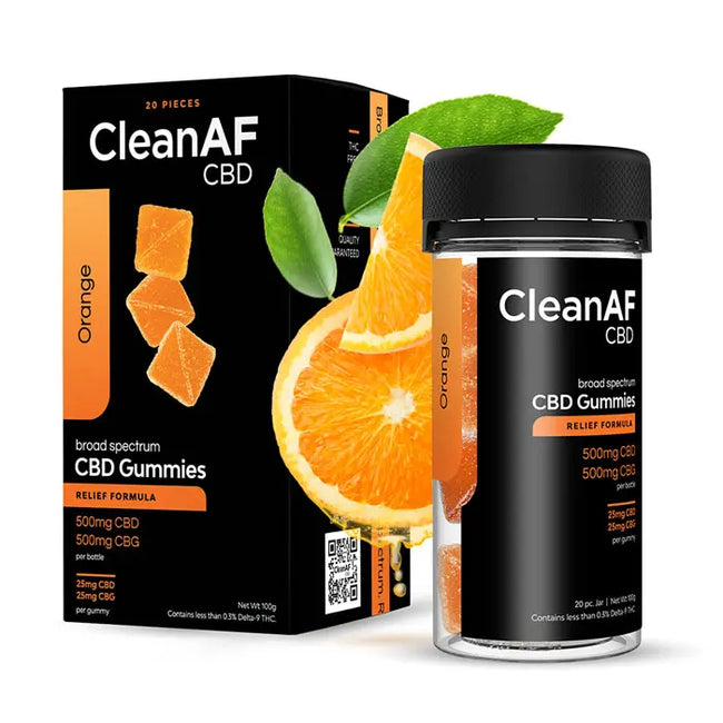 Orange CBD + CBG Gummies for Relief