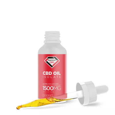 CBD Isolate Oil - 1500mg - Diamond CBD Best Sales Price - Tincture Oil