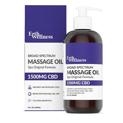 Erth Wellness | CBD Massage Oil - 1500mg Best Sales Price - Topicals