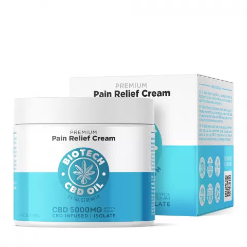 5,000mg CBD Pain Relief Cream - 4oz - Biotech CBD Best Sales Price - Topicals