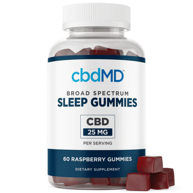 CBDMD | Raspberry Sleep CBD Gummies - 750mg Best Sales Price - Gummies