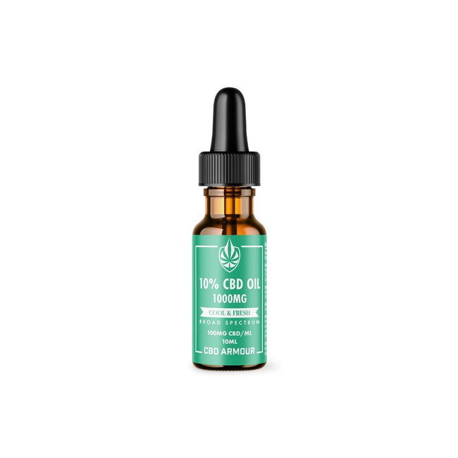 CBD Armour Mint Flavoured CBD Oil 10% – COOL & FRESH Best Sales Price - Tincture Oil