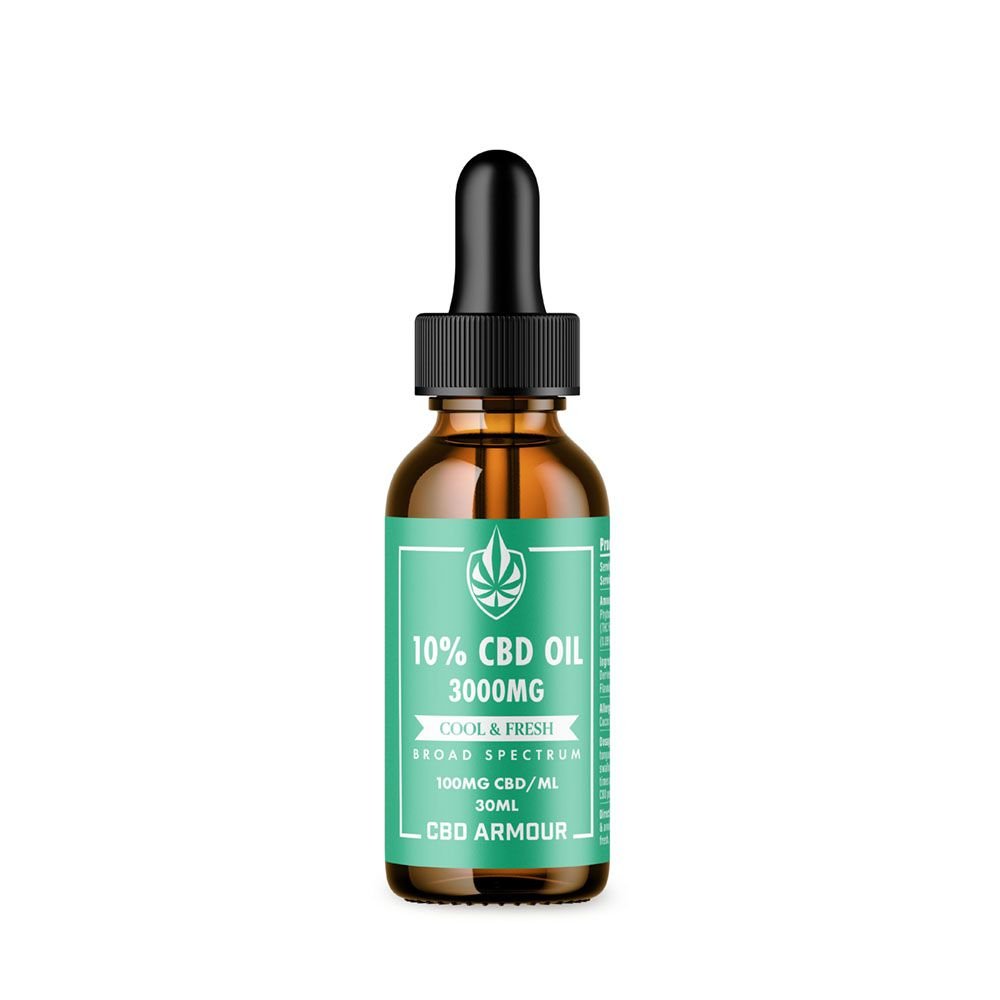 CBD Armour Mint Flavoured CBD Oil 10% – COOL & FRESH Best Sales Price - Tincture Oil