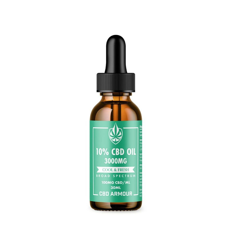 CBD Armour Mint Flavoured CBD Oil 10% – COOL & FRESH Best Sales Price - Tincture Oil