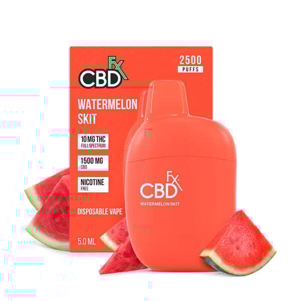 Watermelon Skit THC Vape Pen 1500mg CBD + 10mg THC [CBDFX Top Deals]