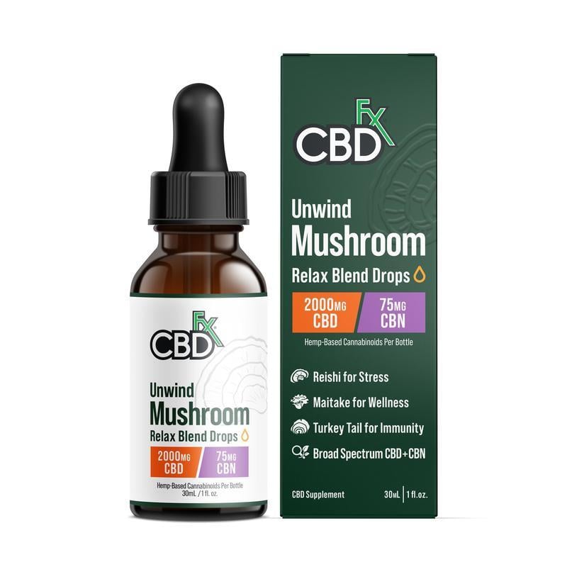 CBDfx Relax Blend Mushroom Tincture + CBN + CBD