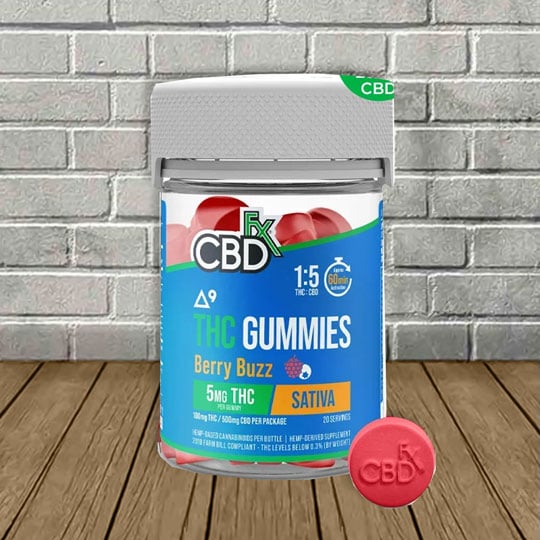 CBDfx Delta 9 THC + CBD Gummies Berry Buzz