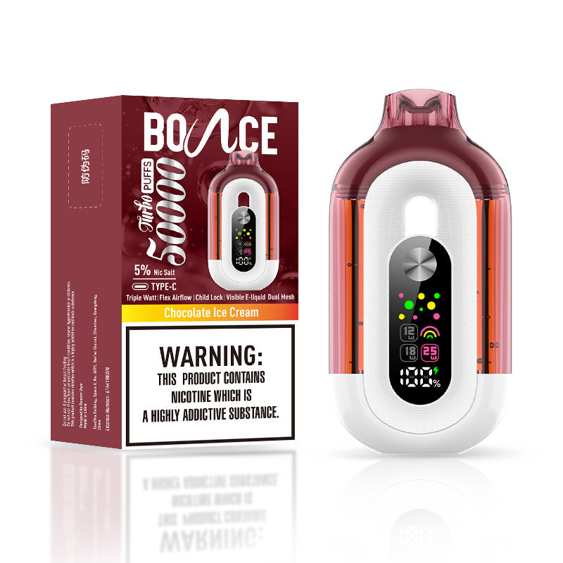 Chocolate Ice Cream Bounce Turbo 50K Disposable Vape 25W 5%