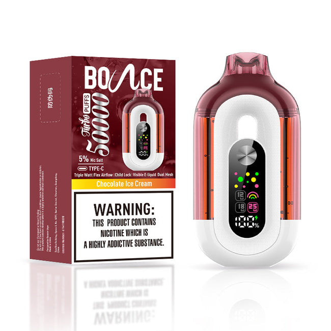 Chocolate Ice Cream Bounce Turbo 50K Disposable Vape 25W 5%