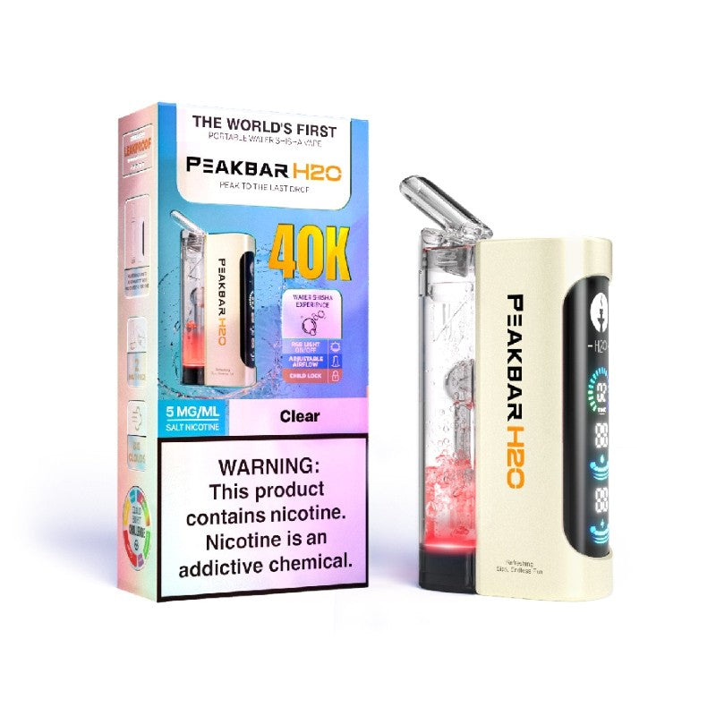 PeakBar H2O 40K Disposable Vape (20ml, 0.5%)