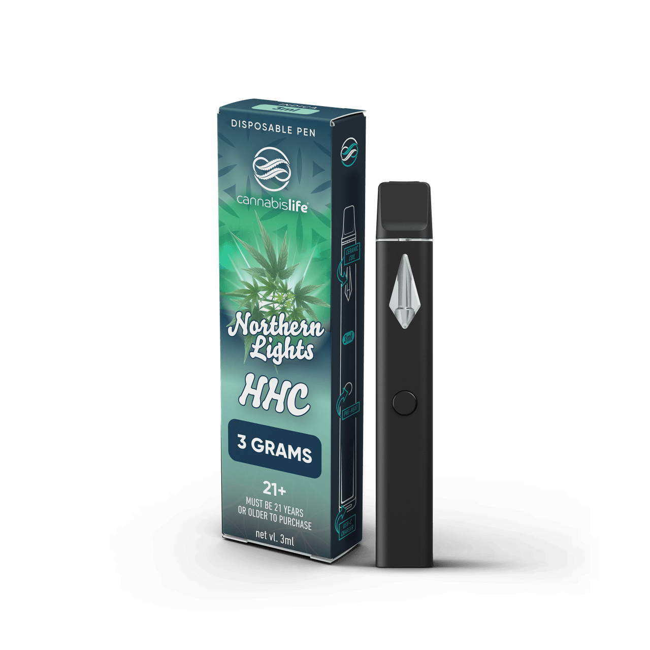 Cannabis Life Northern Lights HHC Vapes 3g Best Sales Price - Vape Pens