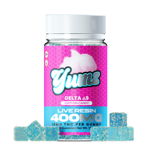 THC Gummies ( Farm Bill Compliant Delta-9 THC ) YUMZ LAB - Cotton Candy Best Sales Price - Gummies