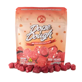 D9 Dope Dough Bites - 5mg - Red Velvet - Baked Bags