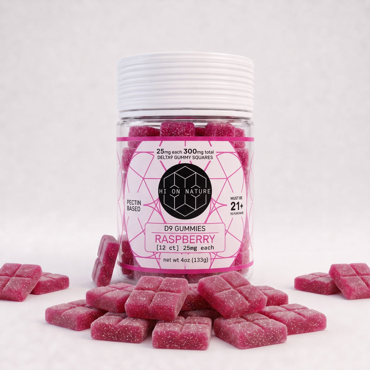 300mg D9 Gummy Squares- Pectin Based Infused Hemp Extract Edibles *4 Flavors* Best Sales Price - Edibles