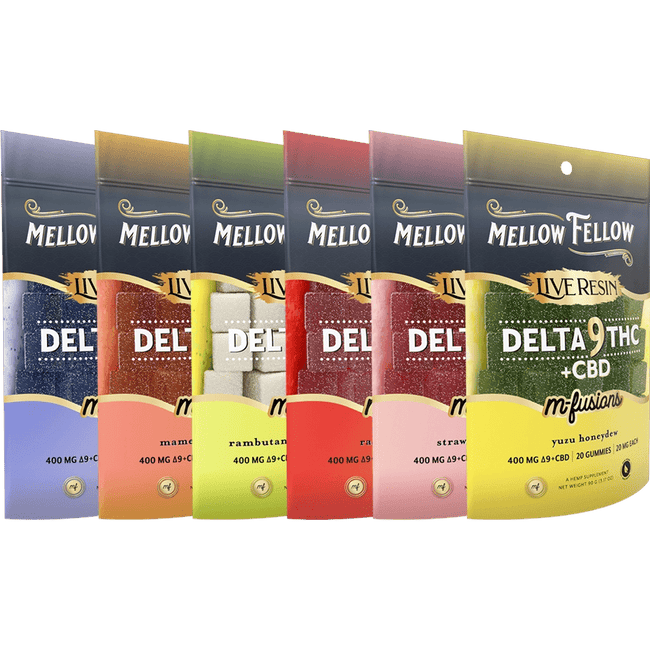 Mellow Fellow Delta 9 Live Resin Edibles 400mg Bundle (6 Pack)