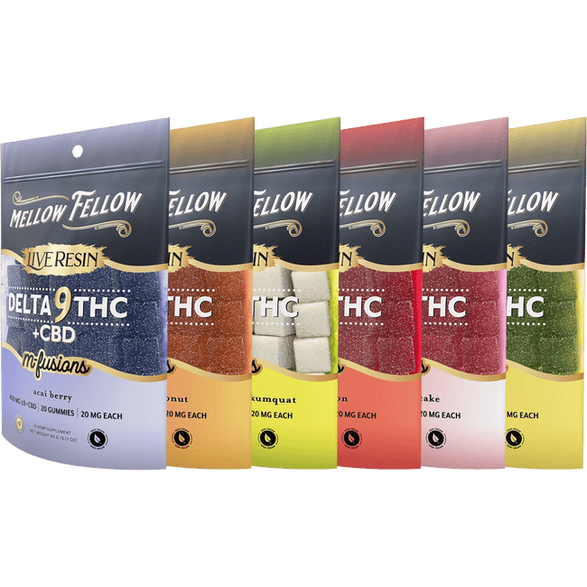 Mellow Fellow Delta 9 Live Resin Edibles 400mg Bundle (6 Pack)