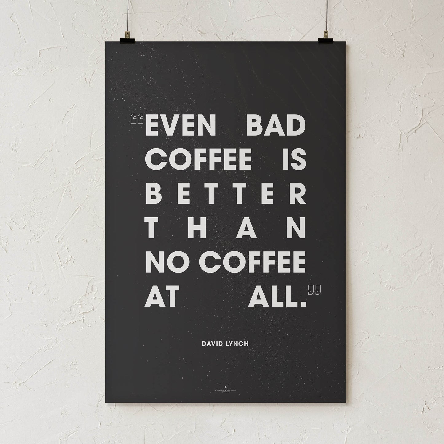 GoldLeaf David Lynch Coffee Quote Print Best Sales Price - Art Prints