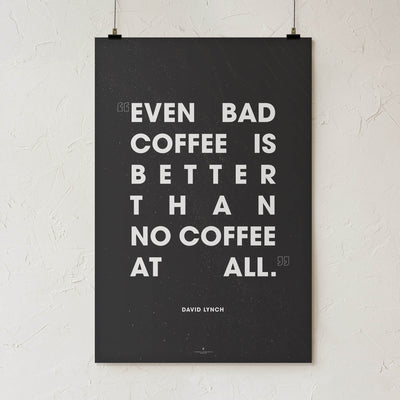 GoldLeaf David Lynch Coffee Quote Print Best Sales Price - Art Prints