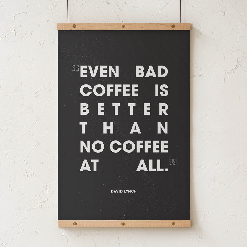 GoldLeaf David Lynch Coffee Quote Print Best Sales Price - Art Prints