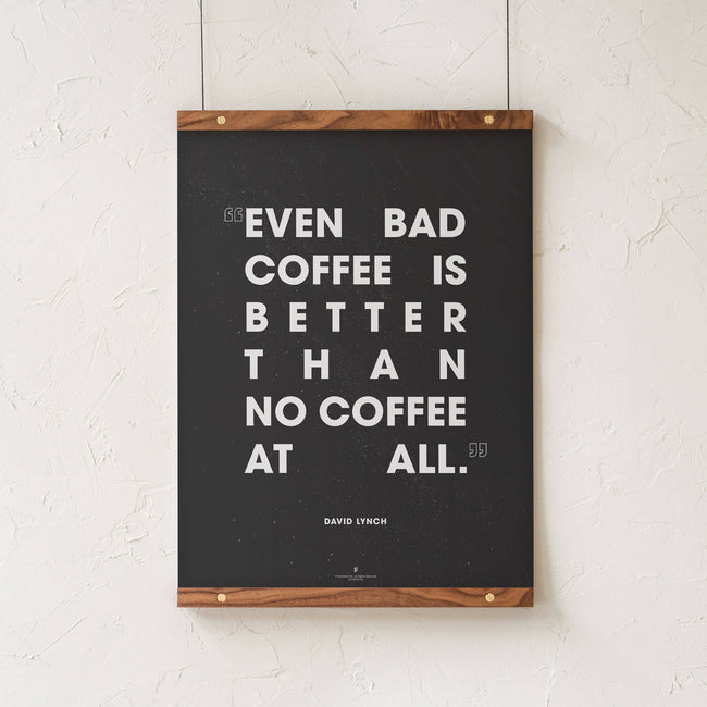 GoldLeaf David Lynch Coffee Quote Print Best Sales Price - Art Prints
