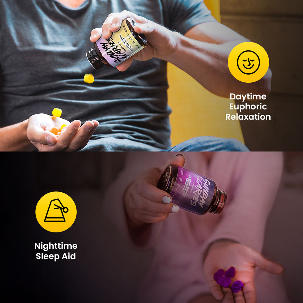 Sunday Scaries Day & Night THC Gummies Bundle