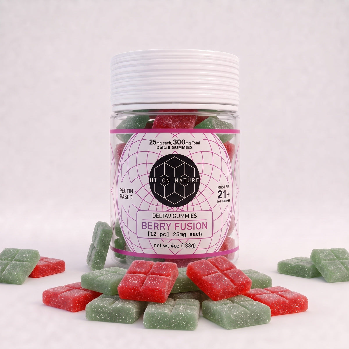 300mg D9 Gummy Squares- Pectin Based Infused Hemp Extract Edibles *4 Flavors* Best Sales Price - Edibles