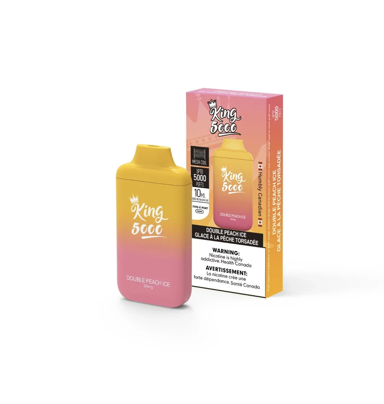 King  Nicotine Free 5000 Puffs Disposable Vape